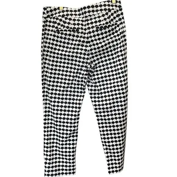 Ann Taylor Kate Fit Cropped Pants Modern Houndstooth Workwear Size 4 EUC - Picture 3 of 6